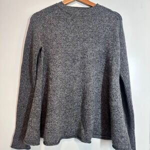 Maeve Anthropologie Cashmere A-Line Sweater Grey Marl Crew Neck Small